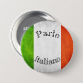 Italiaanse vlag ronde button 7,6 cm (Voorkant /achterkant)