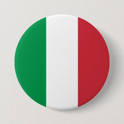 Italiaanse vlag ronde button 7,6 cm (Voorkant)