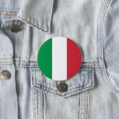 Italiaanse vlag ronde button 7,6 cm (In situ)