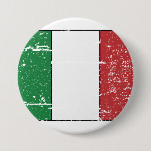Italiaanse vlag Ronde Button 7,6 Cm