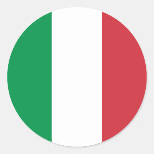 Italiaanse vlag ronde sticker