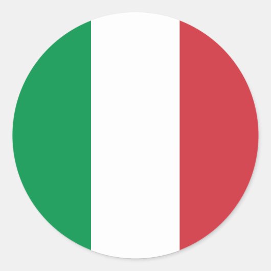 Italiaanse vlag ronde sticker (Voorkant)