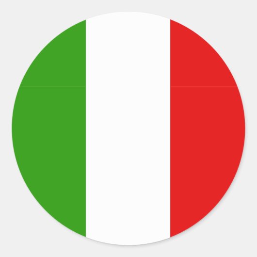 Italiaanse vlag ronde sticker (Voorkant)