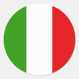 Italiaanse vlag ronde sticker