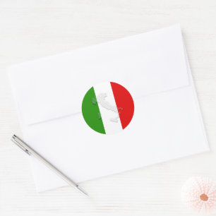 Italiaanse vlag ronde sticker