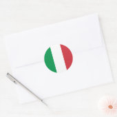 Italiaanse vlag ronde sticker (Envelop)