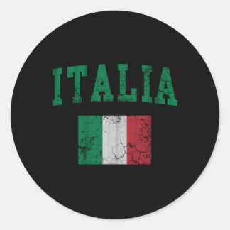 Italiaanse vlag ronde sticker