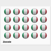Italiaanse vlag ronde sticker (Vel)