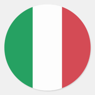 Italiaanse vlag ronde sticker