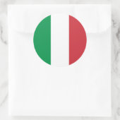 Italiaanse vlag ronde sticker (Tas)