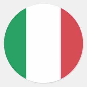 Italiaanse vlag ronde sticker