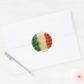 Italiaanse vlag ronde sticker (Envelop)