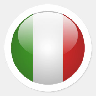 Italiaanse vlag ronde sticker