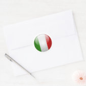 Italiaanse vlag ronde sticker (Envelop)