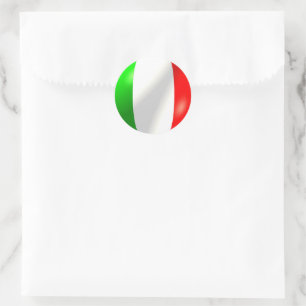 Italiaanse vlag ronde sticker