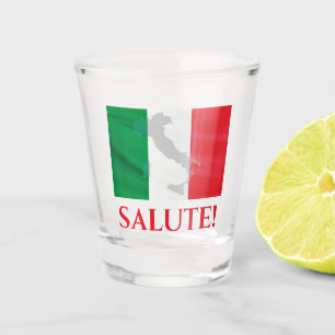 Italiaanse vlag Salute Cheers Shot Glas