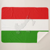 Italiaanse vlag sherpa deken (Voorkant (horizontaal))