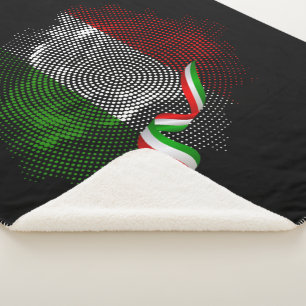 Italiaanse vlag sherpa deken