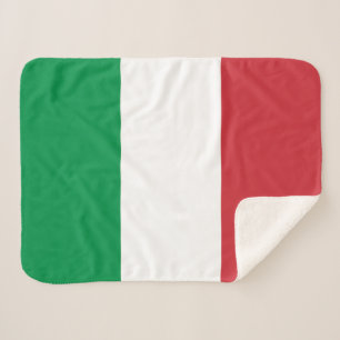 Italiaanse vlag sherpa deken
