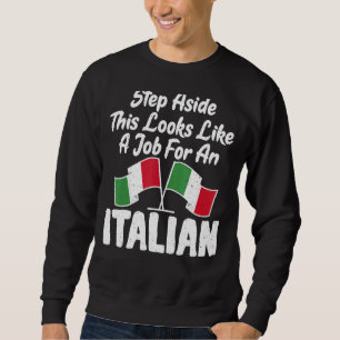 italiaanse vlag stap opzij dit lijkt een baan voor trui