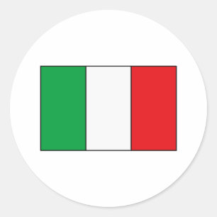 Italiaanse vlag T-shirts en cadeaus Ronde Sticker
