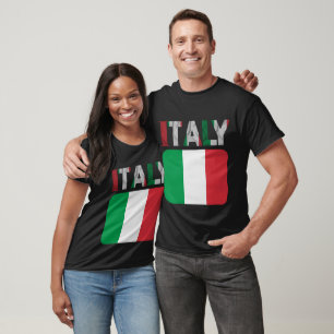 Italiaanse vlag t-shirts, kleurrijke design t-shirt