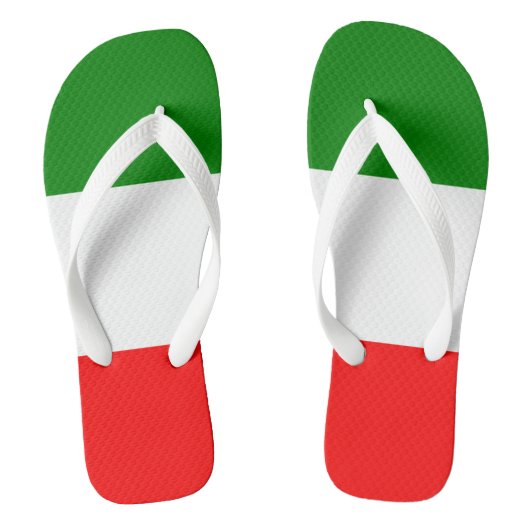 Italiaanse vlag teenslippers (Voetbed)