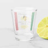 Italiaanse vlag Trouwdatum Uw namen Limoncello Shot Glas (Achterkant)
