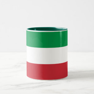 Italiaanse vlag tweekleurige koffiemok