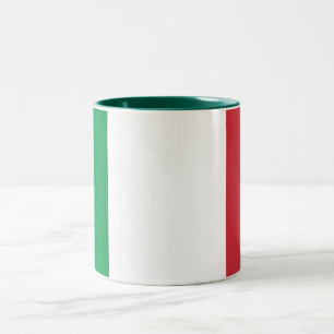 Italiaanse vlag tweekleurige koffiemok