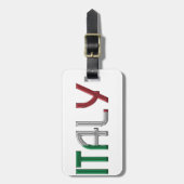 Italiaanse vlag Typografie Bagagelabel (Voorkant verticaal)