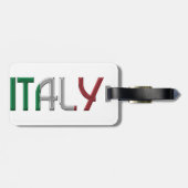 Italiaanse vlag Typografie Bagagelabel (Achterkant horizontaal)