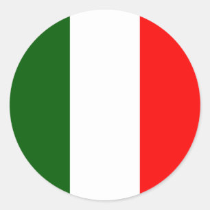 Italiaanse vlag van hoge kwaliteit ronde sticker