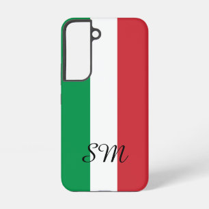 Italiaanse vlag van Italië aangepaste monogram Samsung Galaxy Hoesje