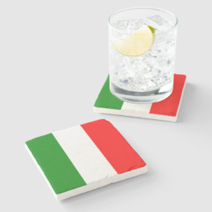 Italiaanse vlag van Italië bandiera d'Italia Trico Stenen Onderzetter