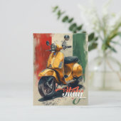 Italiaanse vlag Vespa Scooter Briefkaart (Staand voorkant)
