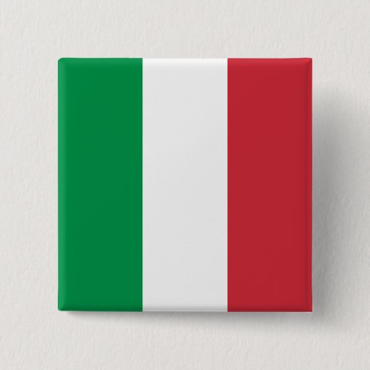 Italiaanse vlag vierkante button 5,1 cm (Voorkant)
