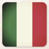 Italiaanse vlag vierkante kartonnen onderzetter (Voorkant)
