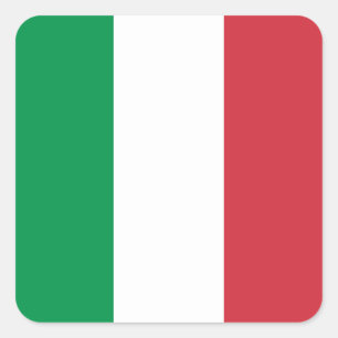 Italiaanse vlag vierkante sticker