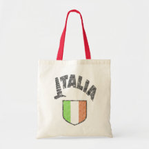 Italiaanse Vlag Vintage Canvas Tote Tas