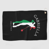 Italiaanse vlag Viva l'Italia Italiaanse vlag Golf Golfhanddoek (Horizontaal)