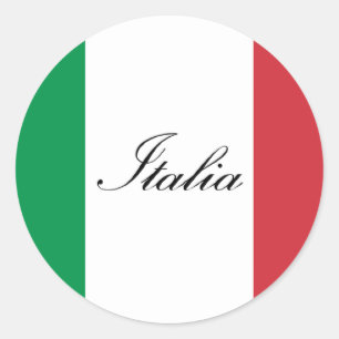 Italiaanse vlag - vlag van Italië - Italië Ronde Sticker