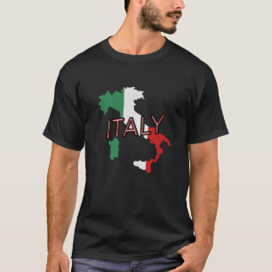 Italiaanse Vlag Vlag van Italië Vintage Kaart Ital T-shirt