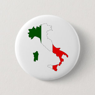 Italiaanse vlag — volledige grootte ronde button 5,7 cm