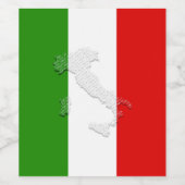 Italiaanse vlag wijn etiket (Enkel label)