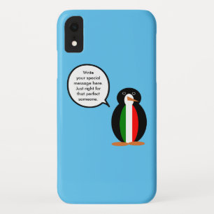 Italiaanse Vlag Wilde Dieren Pinguïn Persoonlijke iPhone XR Hoesje
