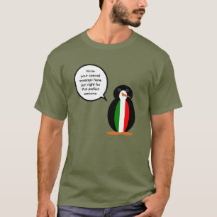 Italiaanse Vlag Wilde Dieren Pinguïn Persoonlijke T-shirt