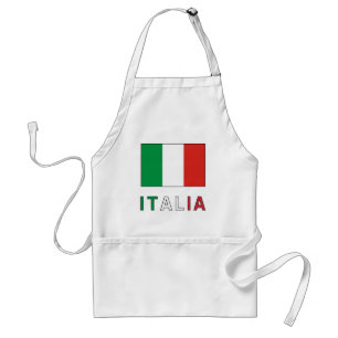 Italiaanse Vlag & Woord Standaard Schort