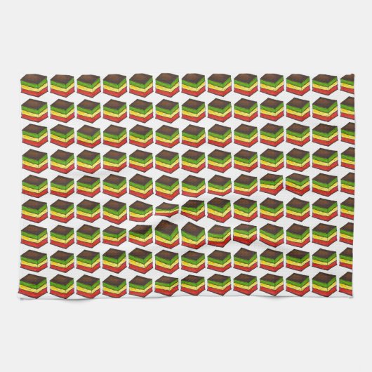 Italiaanse vlag zeven-laag regenboogkerkoekjes theedoek (Horizontaal)