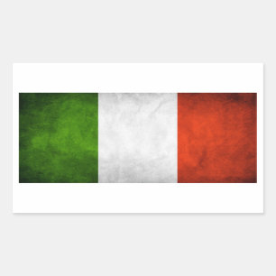 Italiaanse vlaggen rechthoekige sticker